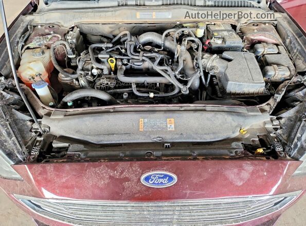 3FA6P0HD5HR247559 2017 FORD FUSION Burgundy Widok komory silnika