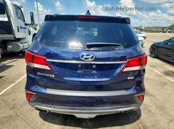 KM8SNDHF8JU290777 2018 HYUNDAI SANTA FE Blue წინა სალონის ხედი