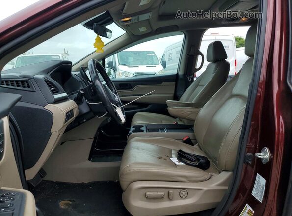 5FNRL6H70KB048637 2019 HONDA ODYSSEY Burgundy Widok deski rozdzielczej