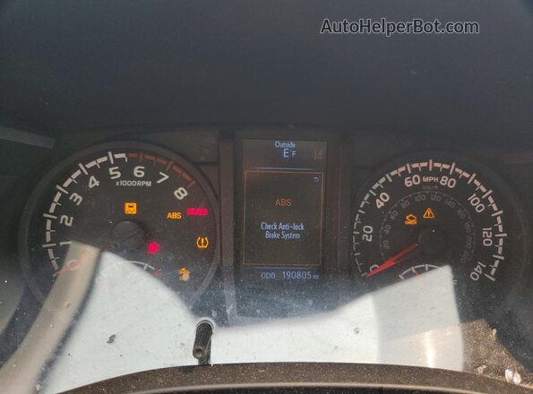 5TFRX5GN8JX112703 2018 TOYOTA TACOMA White Вид щитка приладів