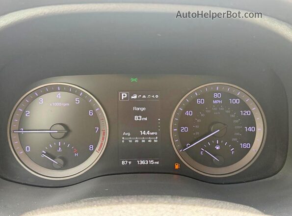 KM8J33A29JU745736 2018 HYUNDAI TUCSON White Вид щитка приладів