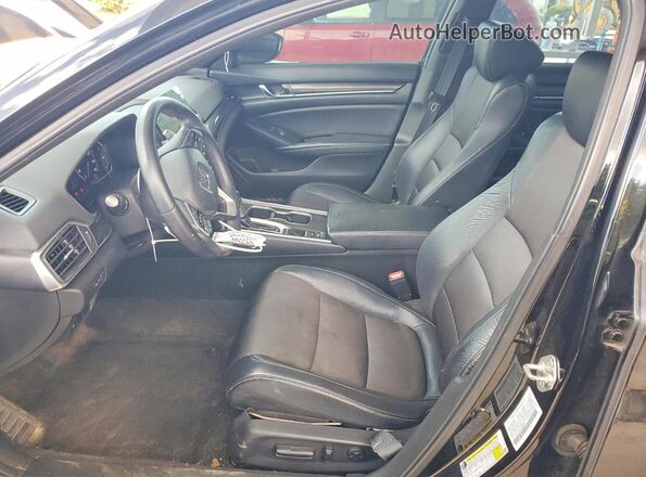 1HGCV1F35JA068779 2018 HONDA ACCORD Black წინა პანელის ხედი