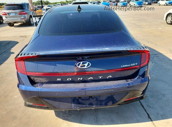 5NPEH4J26NH149738 2022 HYUNDAI SONATA Blue წინა სალონის ხედი