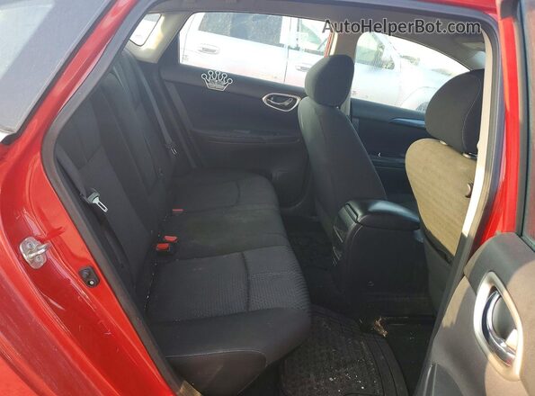 3N1AB7AP4KY279130 2019 NISSAN SENTRA Red Rear interior view