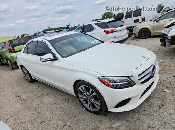 55SWF8DB4KU299675 2019 MERCEDES-BENZ C White Դիմացի տեսք