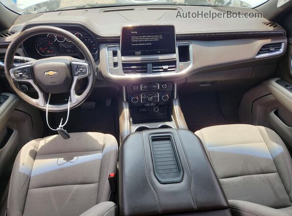 1GNSKMKDXMR165105 2021 CHEVROLET TAHOE Белый Вид щитка приборов