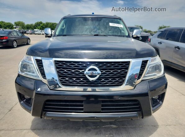 JN8AY2ND7J9057494 2018 NISSAN ARMADA Black Widok z tyłu