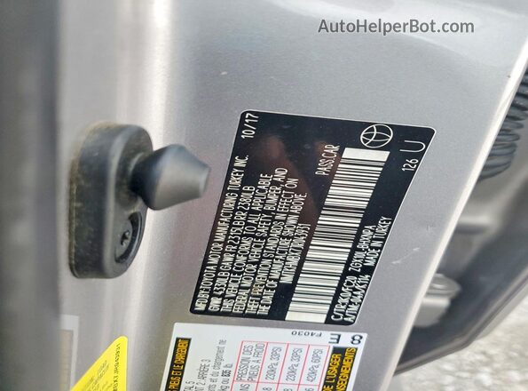 NMTKHMBX7JR043931 2018 TOYOTA C-HR Silver Widok wnętrza 360 stopni
