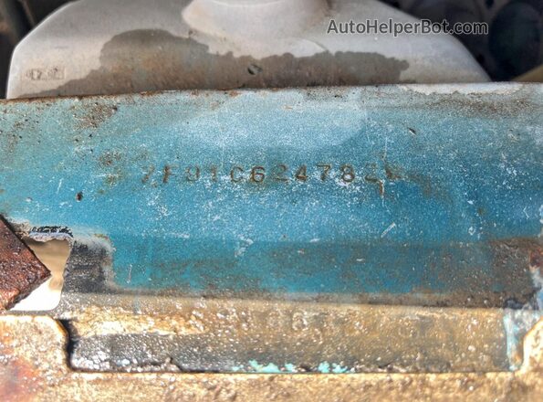 7F91C624782 1967 MERCURY GRAND Green Vista de la etiqueta del VIN