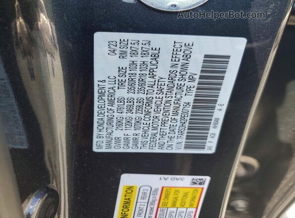 7FARS3H42PE007154 2023 HONDA CR-V Blue Vista de la etiqueta del VIN