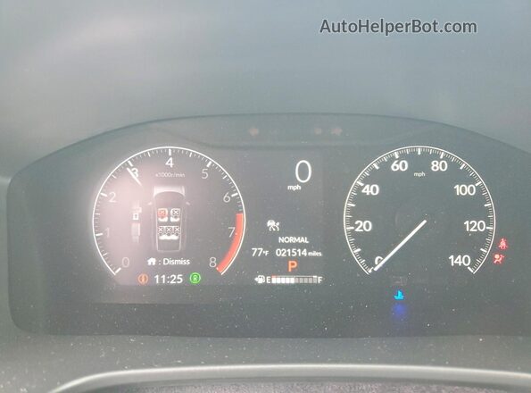 7FARS3H73SE008509 2025 HONDA CR-V White ხელსაწყოთა პანელის ხედი