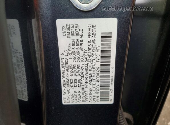 7FARS4H48PE013997 2023 HONDA CR-V Gray Շարժիչի բաժամունքի տեսք