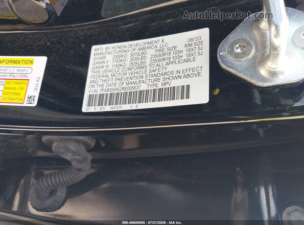 7FARS5H52RE005637 2024 HONDA CR-V Black Engine compartment view