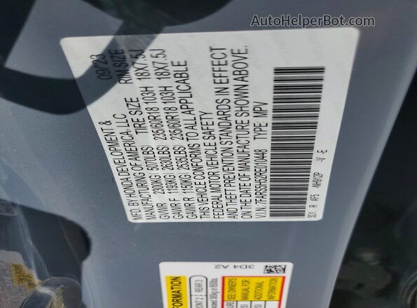 7FARS5H52RE010448 2024 HONDA CR-V Gray VIN sticker view