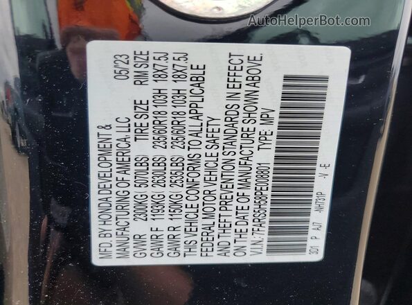7FARS5H58PE008801 2023 HONDA CR-V Black Widok komory silnika