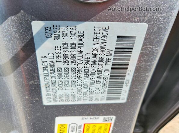 7FARS5H5XPE010100 2023 HONDA CR-V Silver Engine compartment view