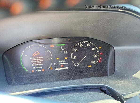 7FARS5H85RE022636 2024 HONDA CR-V Blue Instrument cluster view