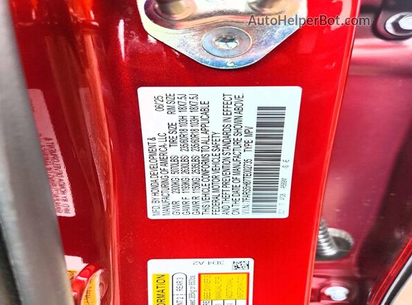 7FARS5H87TE002735 2026 HONDA CR-V Red Vista del compartimento del motor