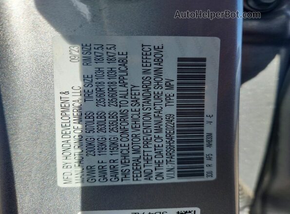 7FARS6H54RE022459 2024 HONDA CR-V Серебряный Вид подкапотного пространства