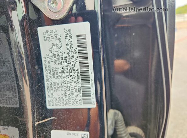 7FARS6H55PE019454 2023 HONDA CR-V Black Widok naklejki z numerem VIN