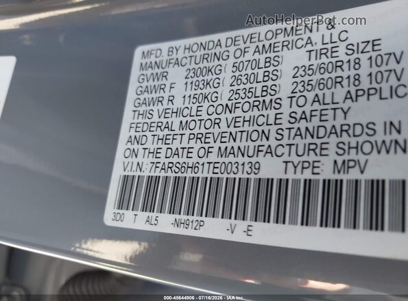 7FARS6H61TE003139 2026 HONDA CR-V Blue Widok komory silnika