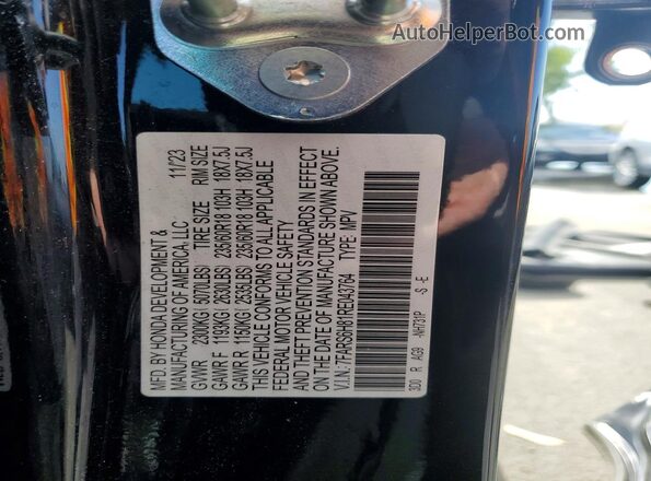 7FARS6H81RE043764 2024 HONDA CR-V Black Widok naklejki z numerem VIN