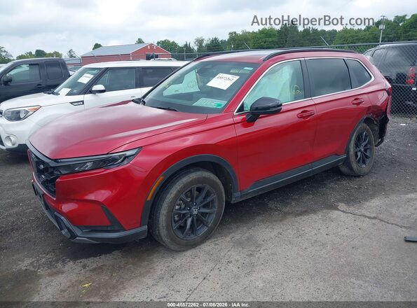 7FARS6H81SE039798 2025 HONDA CR-V Red Առջևի ձախ երեք քառորդ տեսարան