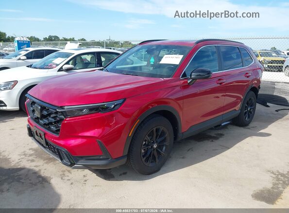 7FARS6H81SE087558 2025 HONDA CR-V Red Առջևի ձախ երեք քառորդ տեսարան