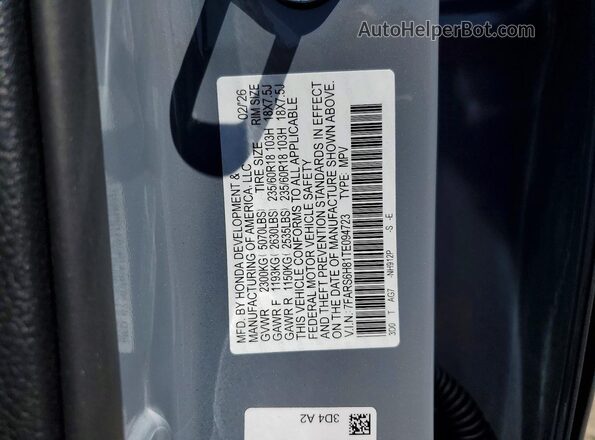 7FARS6H81TE094723 2026 HONDA CR-V Silver Շարժիչի բաժամունքի տեսք