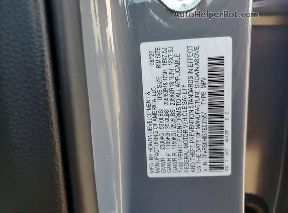 7FARS6H83TE031557 2026 HONDA CR-V Silver სალონის 360-გრადუსიანი ხედი