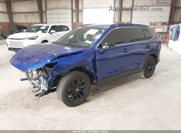 7FARS6H86SE043345 2025 HONDA CR-V Blue წინა მარცხენა ხედი სამი მეოთხედიდან