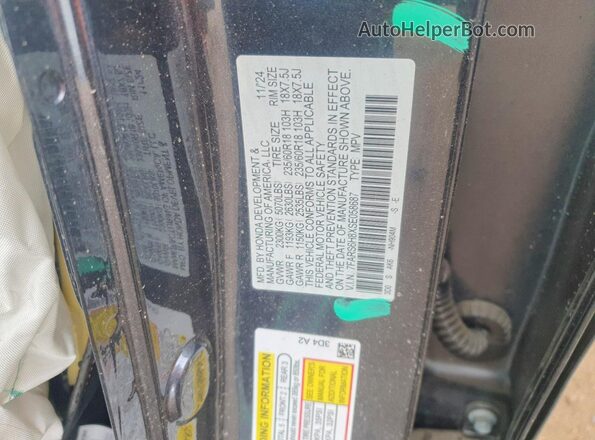 7FARS6H8XSE058687 2025 HONDA CR-V Blue Панорамний вид салону 360°