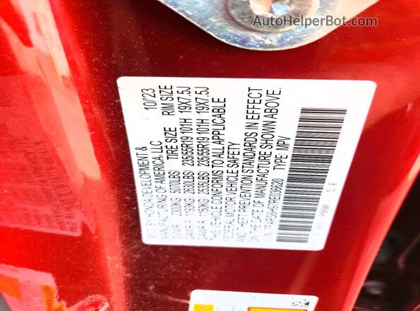 7FARS6H97RE036620 2024 HONDA CR-V Red VIN կոդի պիտակի տեսք