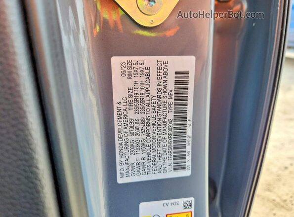 7FARS6H9XRE002042 2024 HONDA CR-V Серый Вид подкапотного пространства