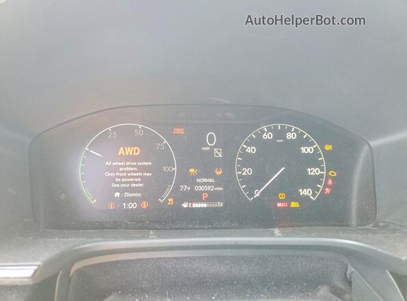 7FARS6H9XSE004511 2025 HONDA CR-V Gray ხელსაწყოთა პანელის ხედი