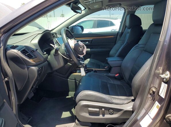 7FART6H91LE002273 2020 HONDA CR-V Gray Front interior view