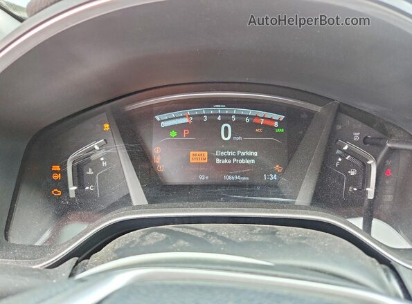 7FARW1H50HE025817 2017 HONDA CR-V Gray ხელსაწყოთა პანელის ხედი