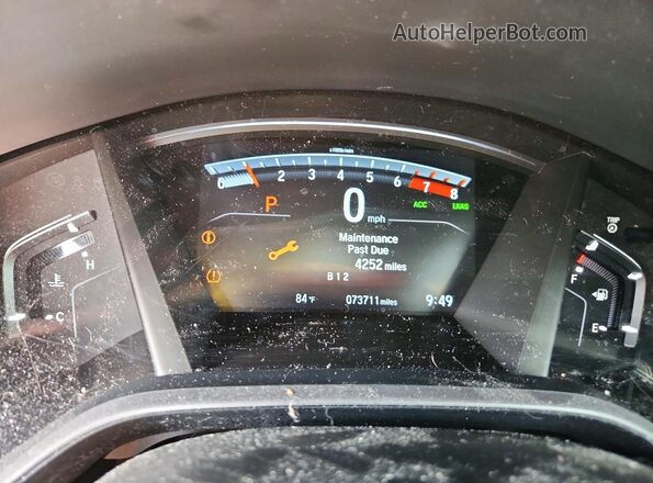 7FARW1H53KE010512 2019 HONDA CR-V Burgundy Instrument cluster view