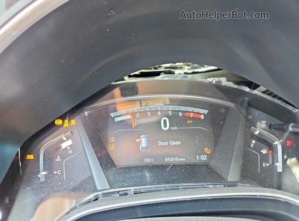 7FARW1H59LE021810 2020 HONDA CR-V Gray ხელსაწყოთა პანელის ხედი