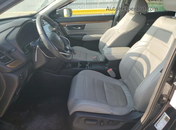 7FARW1H84JE020085 2018 HONDA CR-V Gray Front interior view