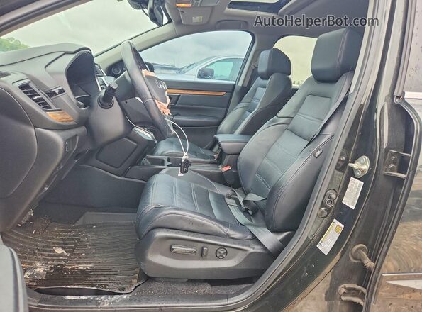 7FARW1H84KE013784 2019 HONDA CR-V Черный Вид салона спереди