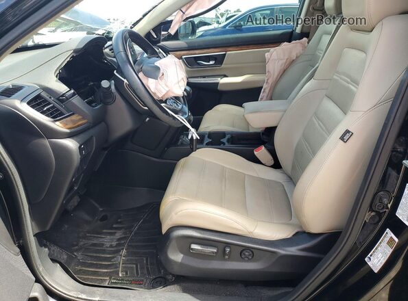 7FARW1H8XJE048425 2018 HONDA CR-V Black Вид салону спереду