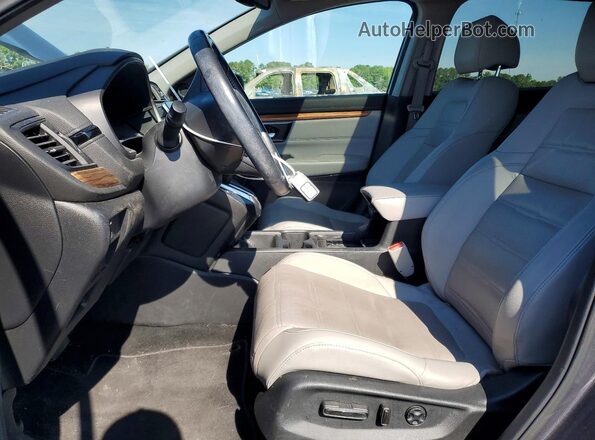 7FARW1H92KE005272 2019 HONDA CR-V Gray Vista interior delantera