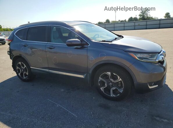 7FARW1H92KE005272 2019 HONDA CR-V Gray Delantero derecho