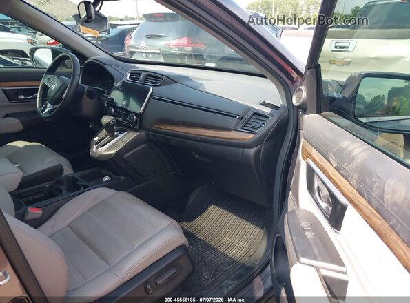 7FARW1H95JE048776 2018 HONDA CR-V Gray Front interior view