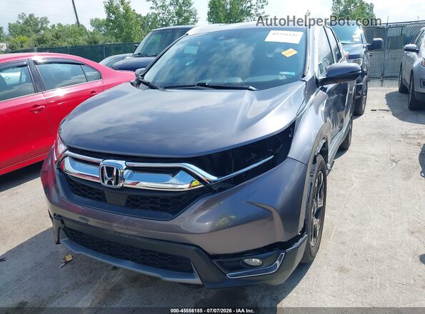 7FARW1H95JE048776 2018 HONDA CR-V Gray Instrument cluster view