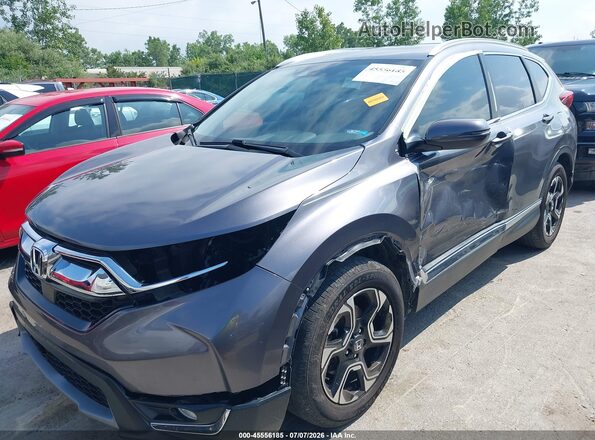 7FARW1H95JE048776 2018 HONDA CR-V Gray Front view