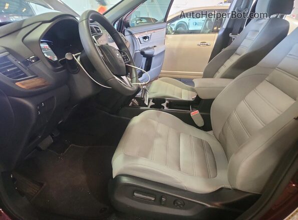 7FARW2H50JE033220 2018 HONDA CR-V Maroon Вид салону спереду