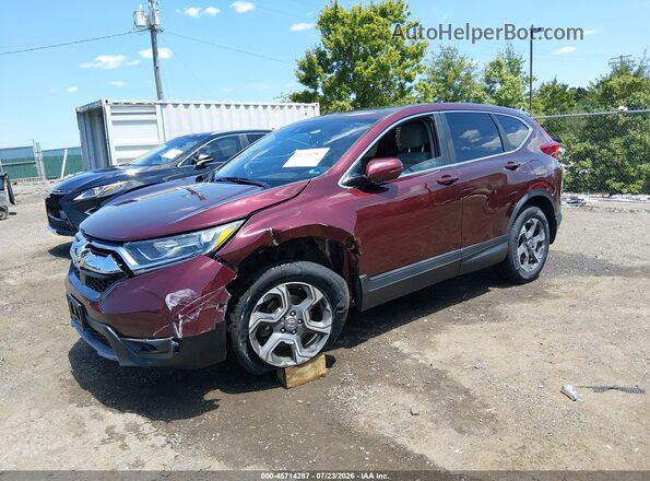 7FARW2H52KE021569 2019 HONDA CR-V Бордовый Передняя левая четверть