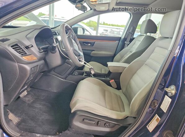 7FARW2H54JE095011 2018 HONDA CR-V Blue Вид салону спереду